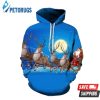 2020 Christmas And Pered Custom The Pattern Of Santa Driving Reindeer To Give Presents On Christmas Night Graphic 3D Hoodie