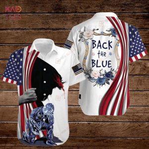 4th Of July Independence Day American Flag Jesus Police Officer Back The Blue Hawaiian Shirt