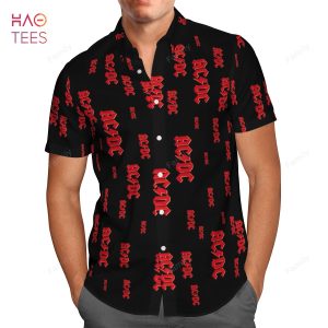 AC DC AOP Black Hawaiian Shirt