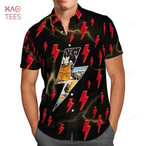 AC DC Yellow Lightning AOP Hawaiian Shirt