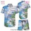 Airplane Hawaiian Shirt Vintage Airplane Tropical Button Down Shirt Beach Themed Present Ideas