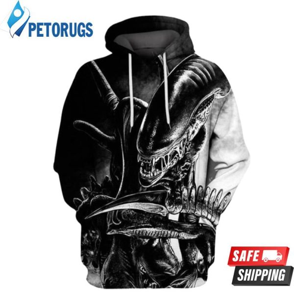 Alien Xenomorph Hallowen Horror 3D Hoodie