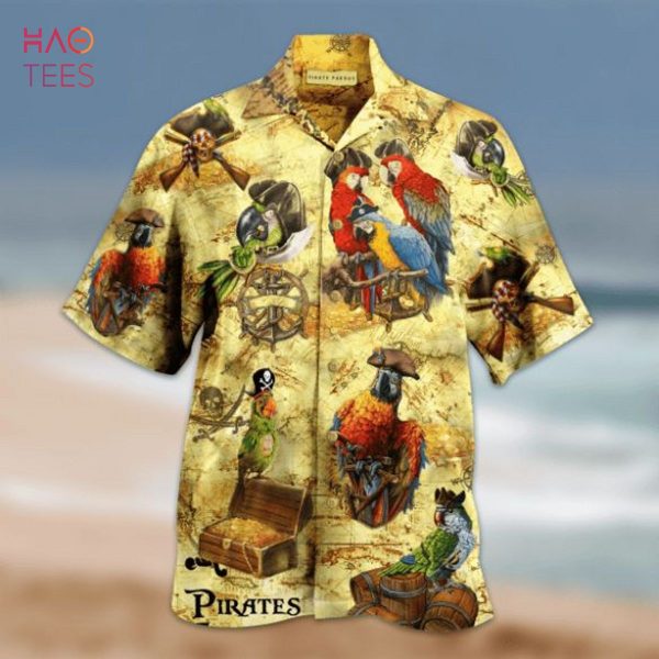 Amazing Pirate Parrots Hawaii Aloha Shirt