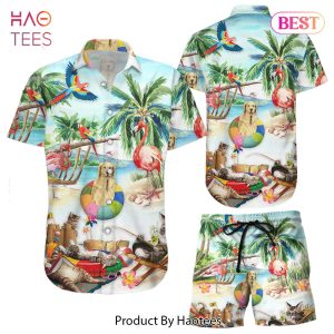 Animal Hawaiian Shirt Tropical Flamingo Parrot Cat Dog Hawaii Shirt Gift Ideas For Animal Lovers