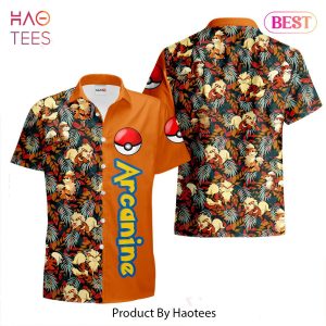 Arcanine Hawaiian Shirts Custom Anime Merch Clothes for Men Women