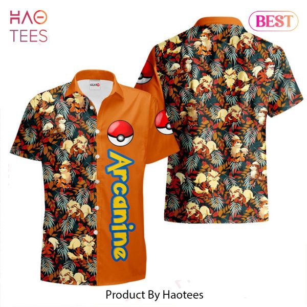 Arcanine Hawaiian Shirts Custom Anime Merch Clothes for Men Women