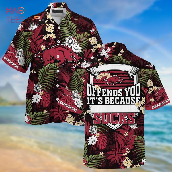 Arkansas Razorbacks  Summer Hawaiian Shirt And Shorts