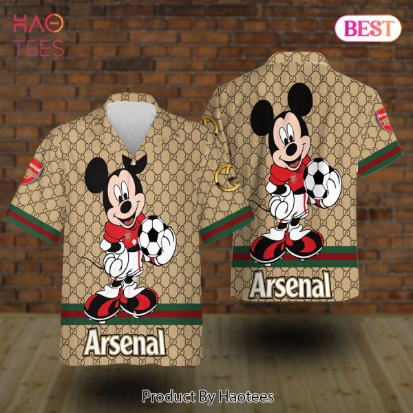 Arsenal Gucci Mickey Hawaiian Shirt