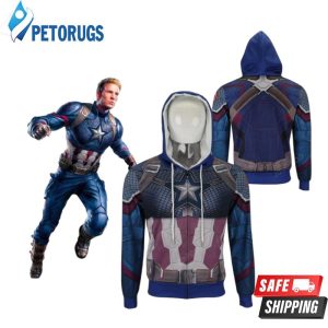 Avengers 4 Endgame Captain America Coat Anime 3D Hoodie