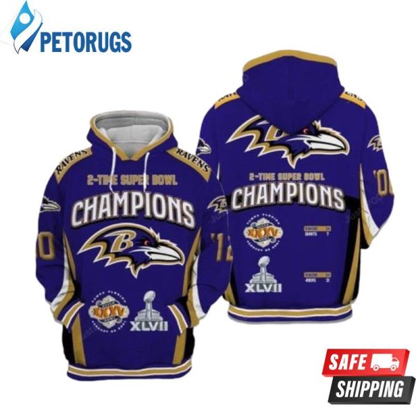 Baltimore Ravens 3 3D Hoodie