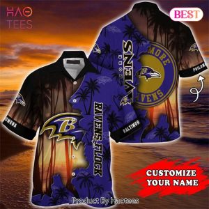 Baltimore Ravens Hawaiian Shirt tropical island personalized