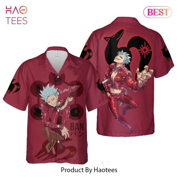 Ban The Fox Sin of Greed Hawaiian Shirt The Seven Deadly Sins Anime Shirt for Men Women