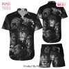 Black Lion Shirt Roaring Lion Black and White Hawaiian Shirts Gift For Lion Lovers