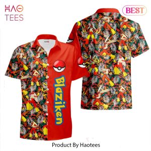 Blaziken Hawaiian Shirts Custom Anime Merch Clothes for Men Women