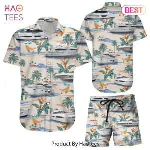 Boat Hawaiian Shirt Tropical Sailing Boat On The Beach Hawaii Shirt Hawaii Themed Gifts