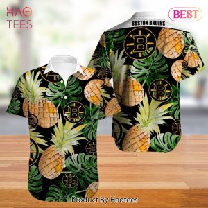 Boston Bruins Hawaiian Shirt Tropical Flowers summer for fans