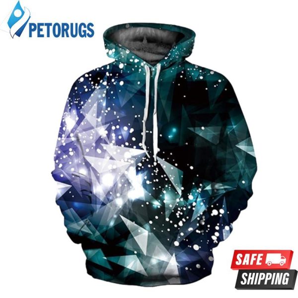 Bright Polyhedron 3D Hoodie