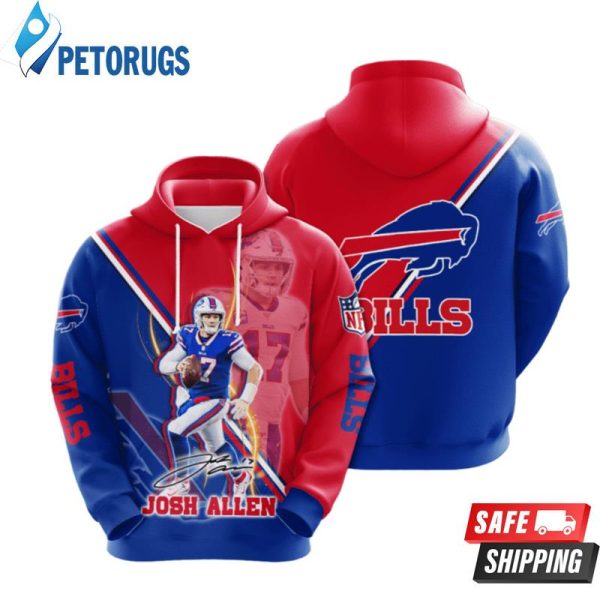 Buffalo Bills Josh Allen 17 3D Hoodie