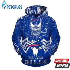 Buffalo Bills Nfl Venom Movie Skull We Are Bills Men And Women Buffalo Bills Nfl Buffalo Bills 3D Hoodie