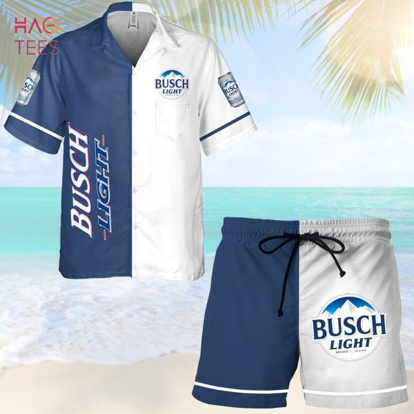 Busch Light All Over Print 3D Combo Hawaiian Shirt & Beach Shorts