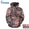 Camouflage Realistic Tree Leaf 3D Hoodie