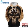 Camouflage Skull Notre Dame Fighting Irish American Flag 3D Hoodie