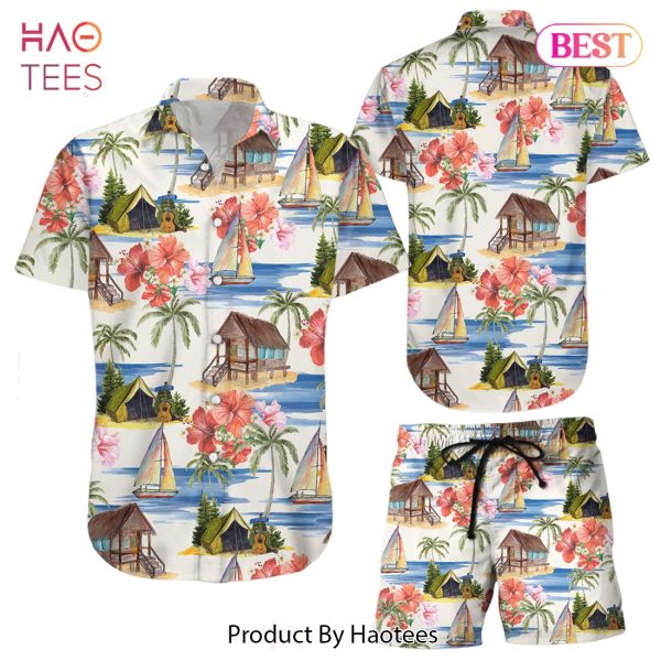 Camping Hawaiian Shirt House By The Sea With Hibiscus Hawaii Shirt Hawaii Gift Ideas