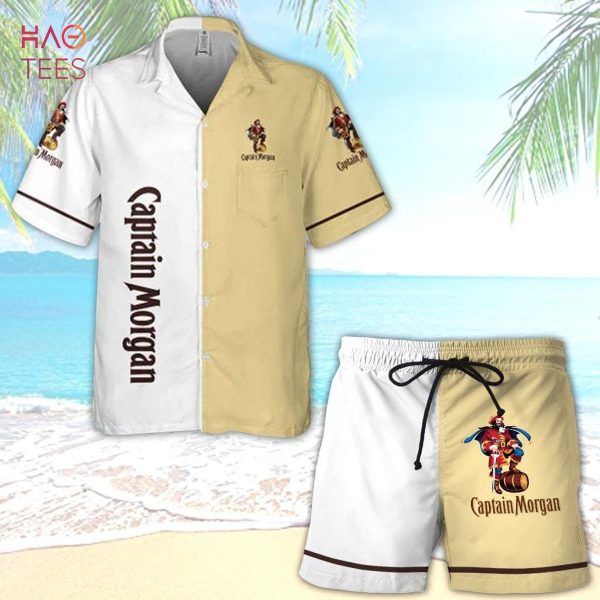 Captain Morgan All Over Print 3D Combo Hawaiian Shirt & Beach Shorts