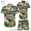 Car Hawaiian Shirt Colorful Hippie Car Tropical Button Down Shirts Presents For Summer Holidays