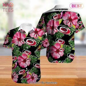 Carolina Hurricanes Hawaiian Shirt Tropical Flowers summer for fans