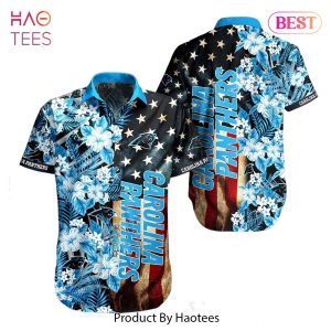 Carolina Panthers NFL Graphic US Flag Flower Hawaiian Shirt New Trends Summer Gift Ever Fans