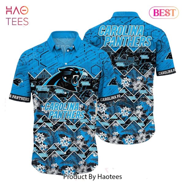 Carolina Panthers NFL Hawaiian Shirt Graphic Tropical Pattern 3D Printed Beach Shirt Summer Gift For Fan