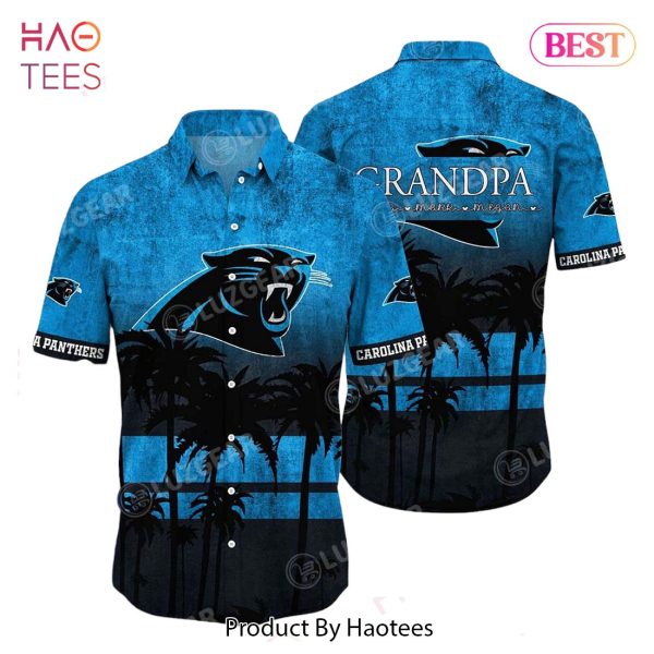 Carolina Panthers NFL Personalized Hawaiian Shirt Tropical Pattern Trends Summer Custom Your Name And Childs Name