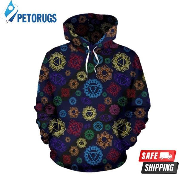 Chakra Colorful Pattern 3D Hoodie