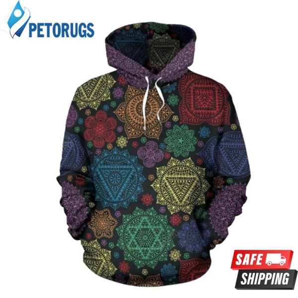 Chakra Mandala Pattern 3D Hoodie