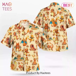 Charmander Evolution Pokeball Hawaiian Shirt Pokemon Anime Shirt for Men Women