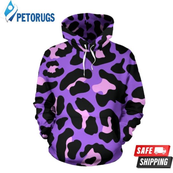 Cheetah Purple Neon Pattern 3D Hoodie