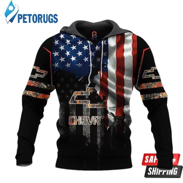 Chevrolet America Flag 3D Hoodie