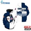 Chicago Bears And Chicago Cubs Heartbeat Love Ripped 3D Hoodie