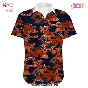 Chicago Bears Hawaiian Shirt flower summer gift for fans