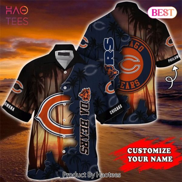 Chicago Bears Hawaiian Shirt tropical island personalized