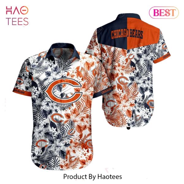 Chicago Bears NFL Beach Shirt Graphic Floral Pattern Print This Summer Hawaiian Shirt