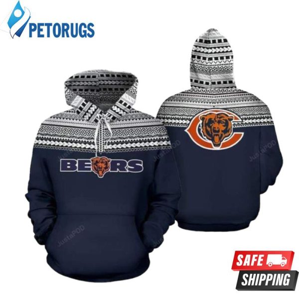 Chicago Bears Ncaa Football Maori Tattoo Blue White Chicago Bears Chicago Bears 3D Hoodie