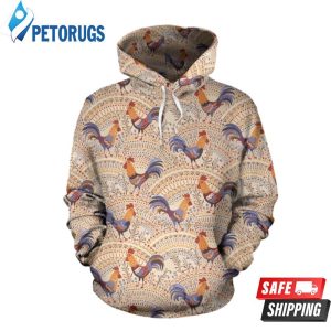 Chicken Boho Style Pattern 3D Hoodie