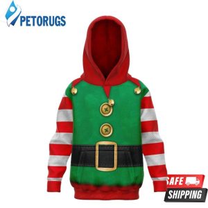 Christmas Elf Kids 3D Hoodie