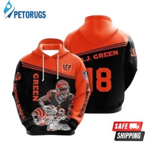 Cincinnati Bengals Green 18 3D Hoodie