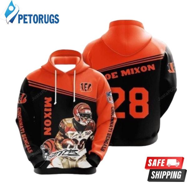 Cincinnati Bengals Mixon 28 3D Hoodie