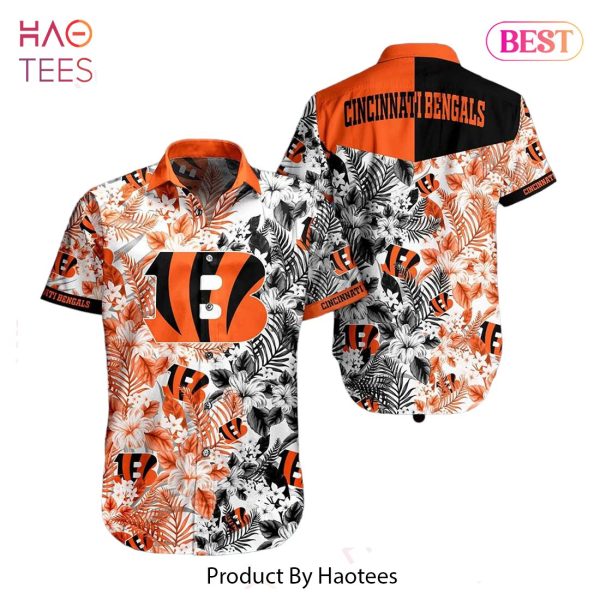 Cincinnati Bengals NFL Beach Shirt Graphic Floral Pattern Print This Summer Hawaiian Shirt