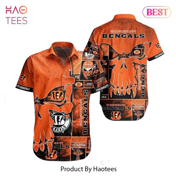 Cincinnati Bengals NFL Hawaiian Shirt Skull Printed 3D New Trend Summer For Fans