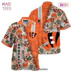 Cincinnati Bengals NFL Team Football Beach Shirt Summer Button Down Hawaiian Shirt Fan Ever